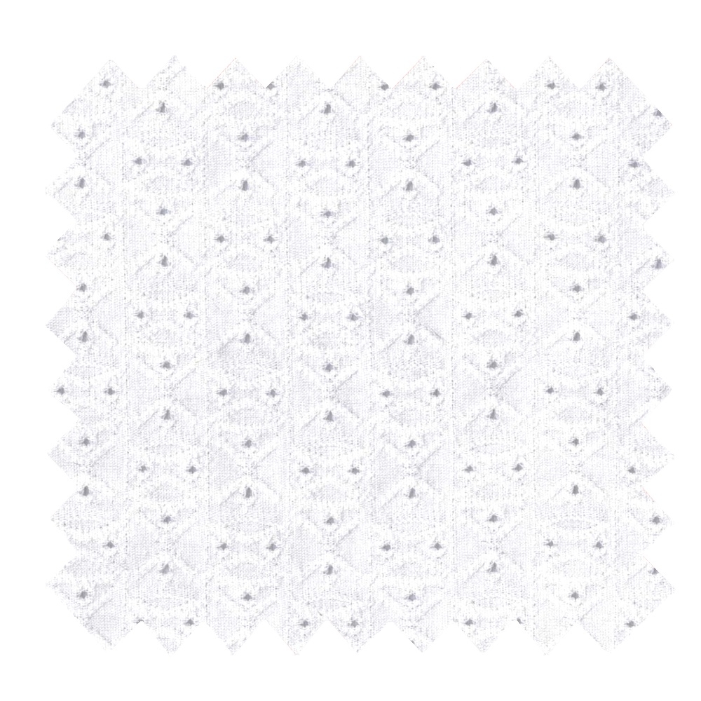 Tissu Jersey Broderie Anglaise Blanche