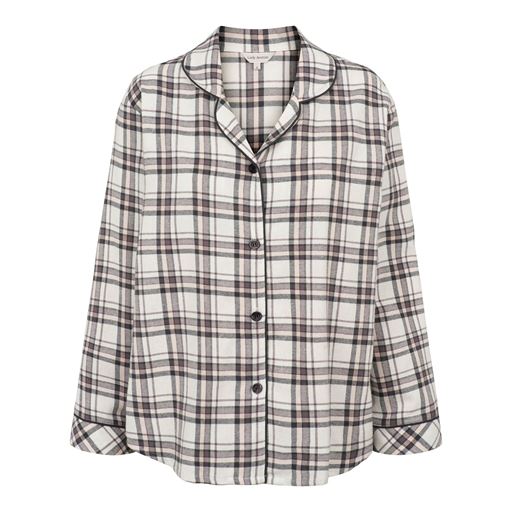 Lady Avenue Cotton Flannel Pyjamas, Deer/Rose Checks, XXL