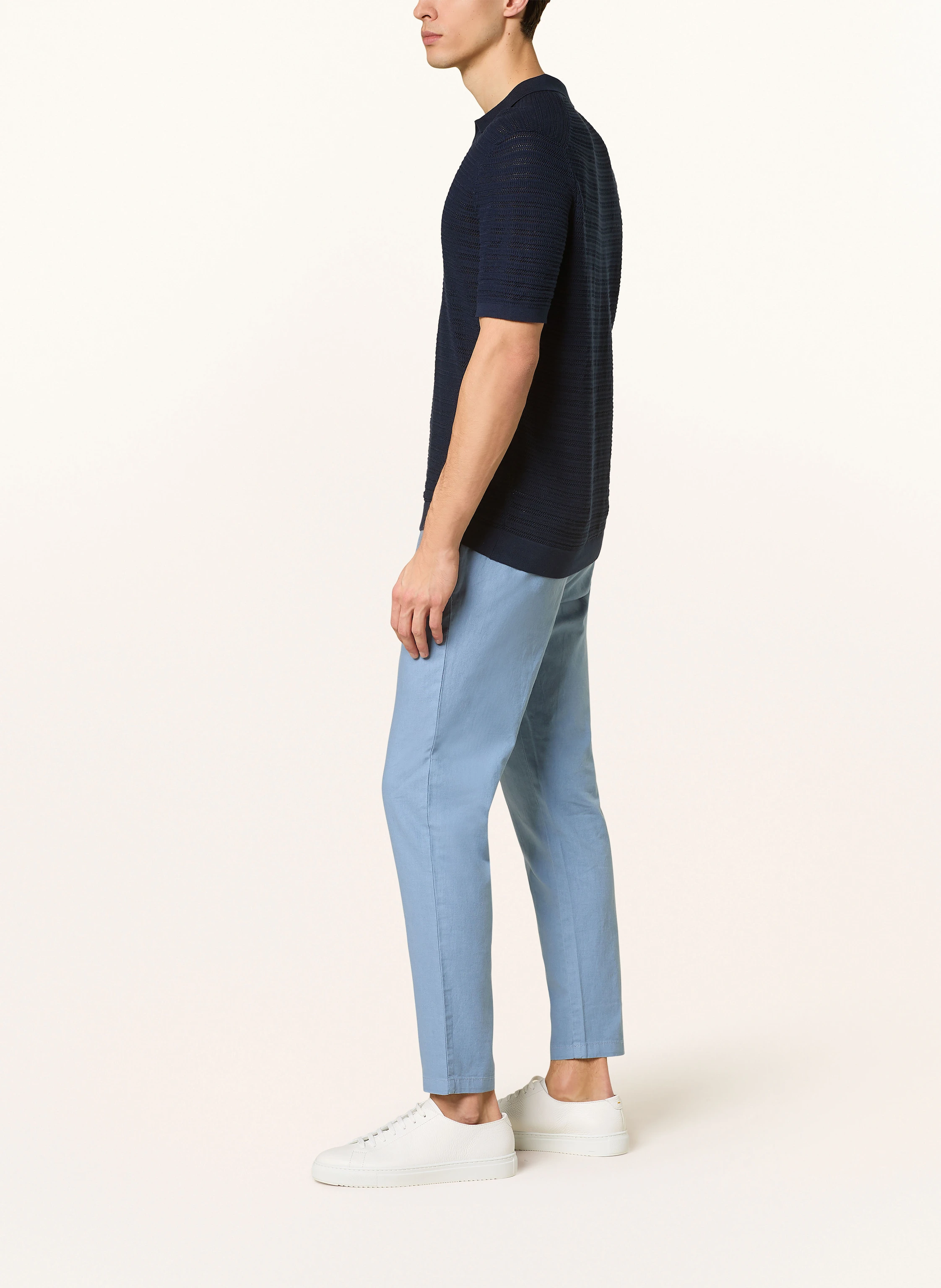 STROKESMAN'S Chino Extra Slim Fit mit Leinen