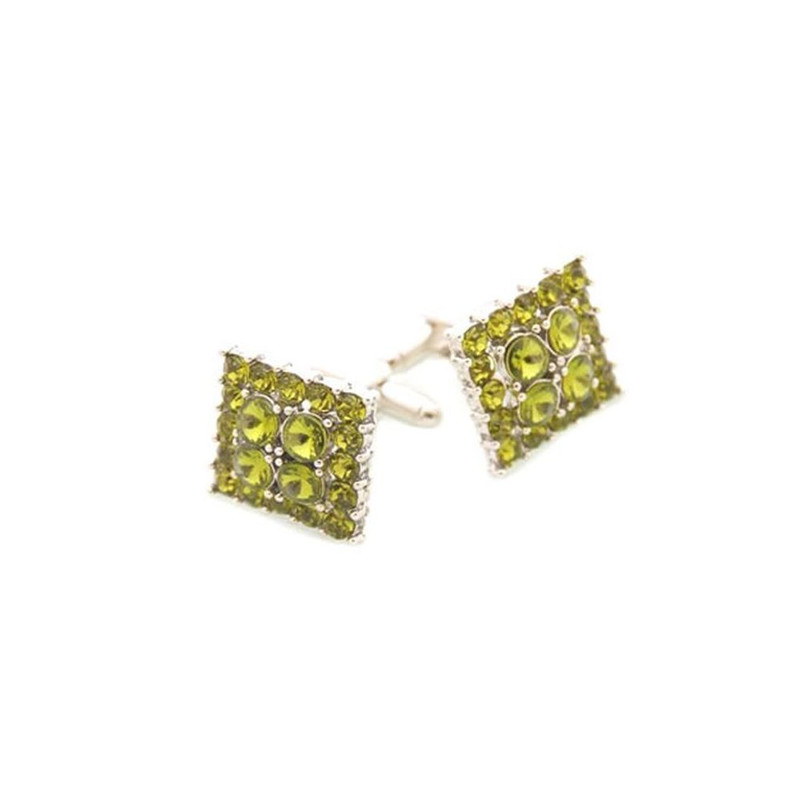 Boutons de manchette, EREBUS olivine, Cristal Swarovski