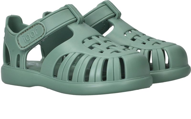 Igor Tobby Solid Sandalen Groen Meisjes Jongens