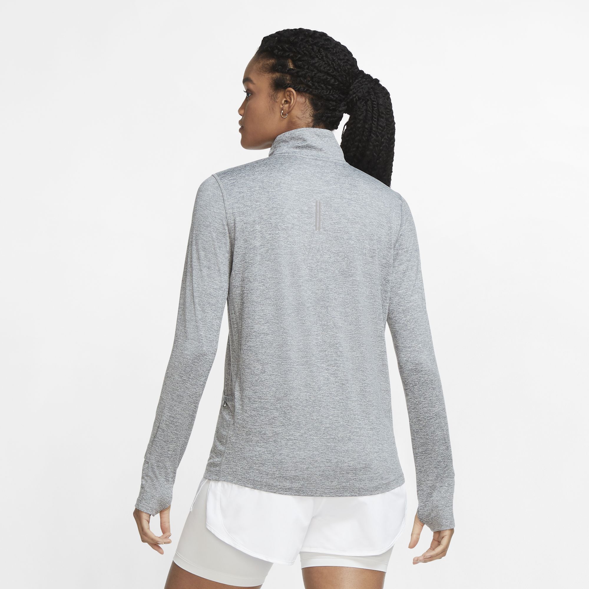 Dri-FIT Element 1/2-Zip Dame 084/LT Smoke Grey/Reflective Silver