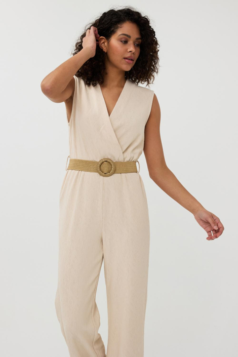EsQualo beige dames jumpsuit