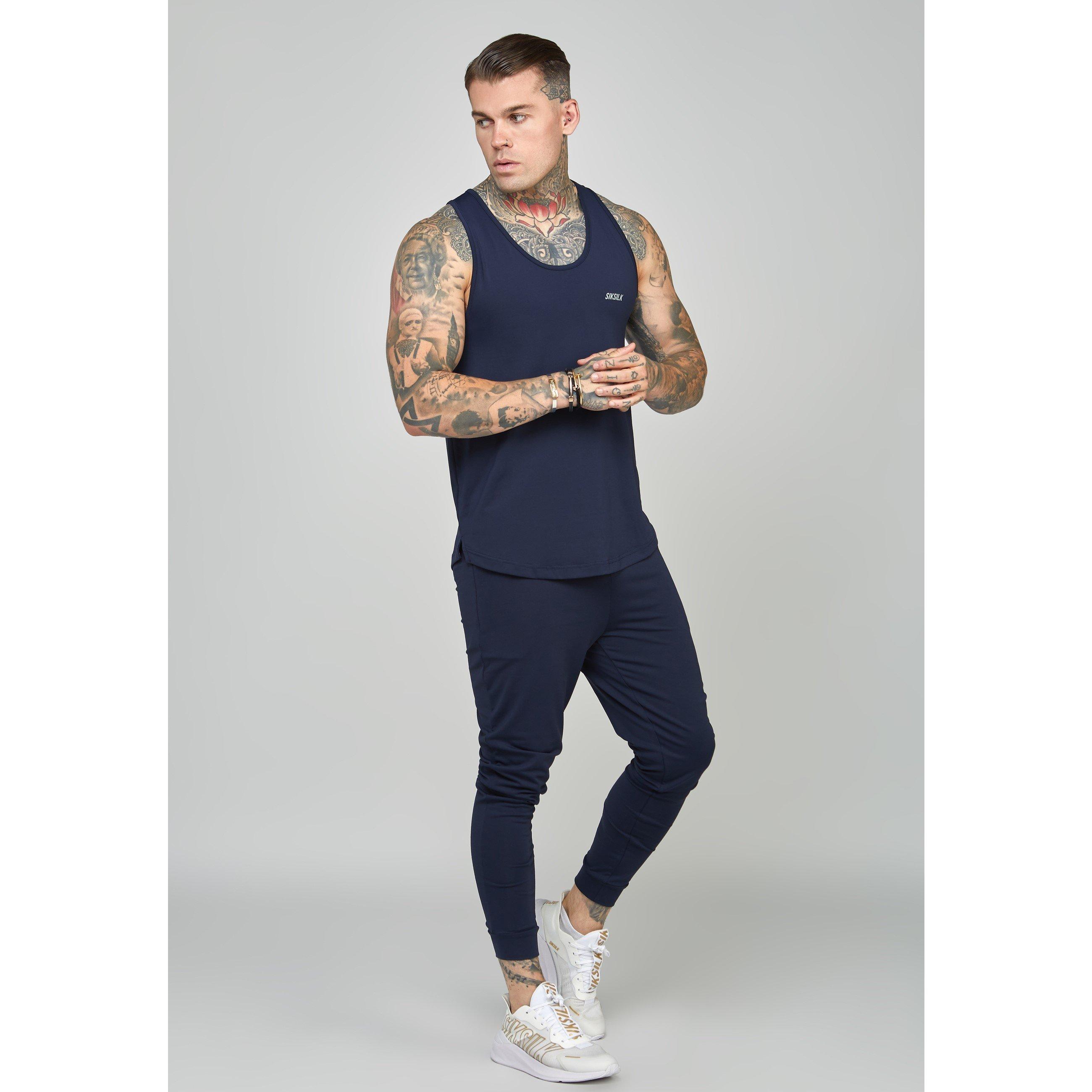 SikSilk Muscle Fit Sleeveless Vest Mens
