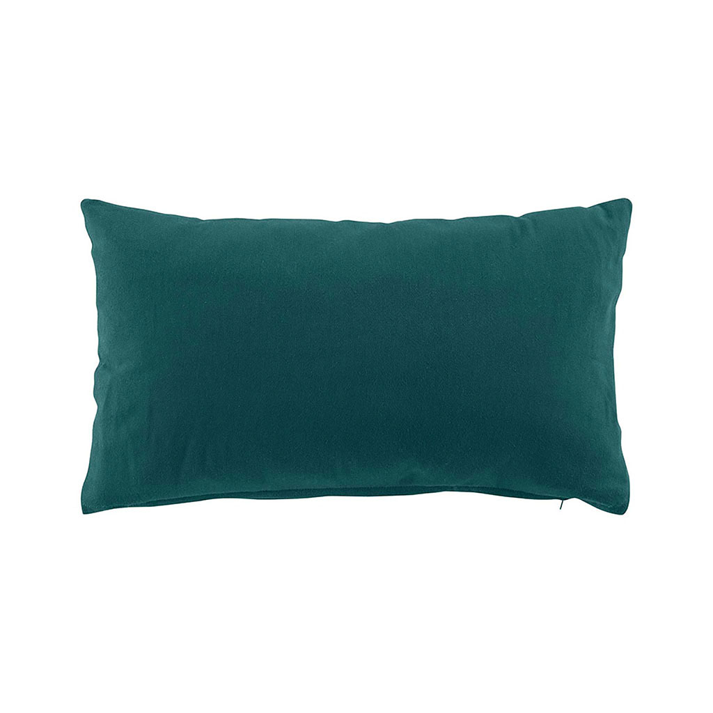 Coussin TWILY poly coton émeraude 30x50cm