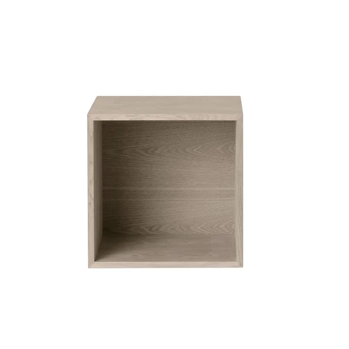 Muuto - Stacked System Regalmodul mit Rückwand, medium / Eiche