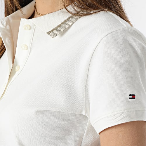 Polo Manches Courtes Slim Femme Gold 7825 Blanc