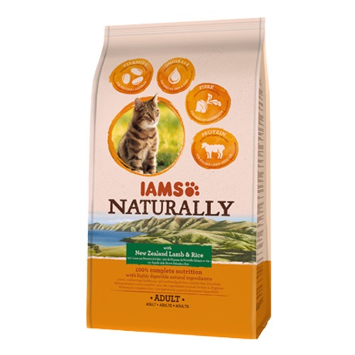 Ração IAMS Adulta Naturalmente Cordeiro para Gatos