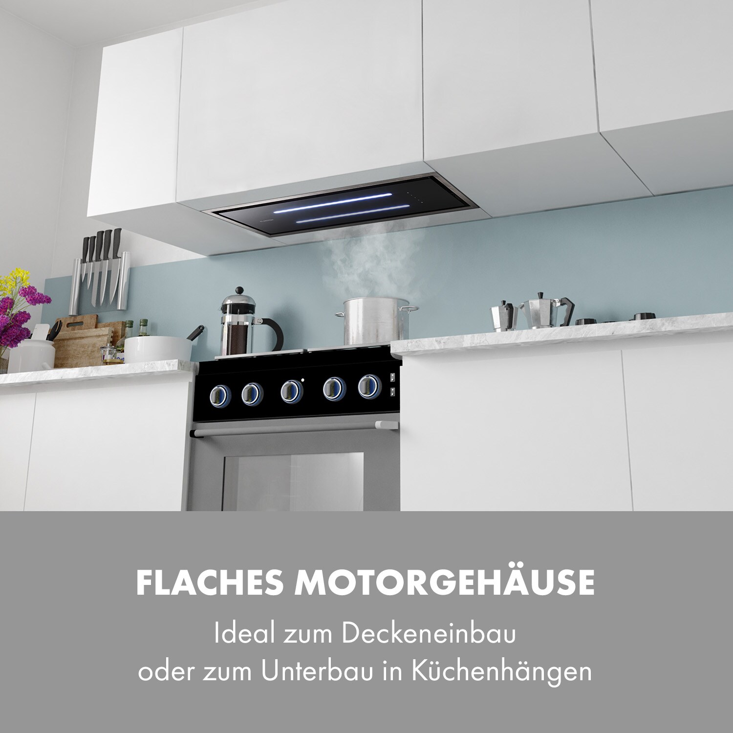 High Line Deckenhaube 77 cm 410 m3/h 75W 3 Stufen Fernbedienung