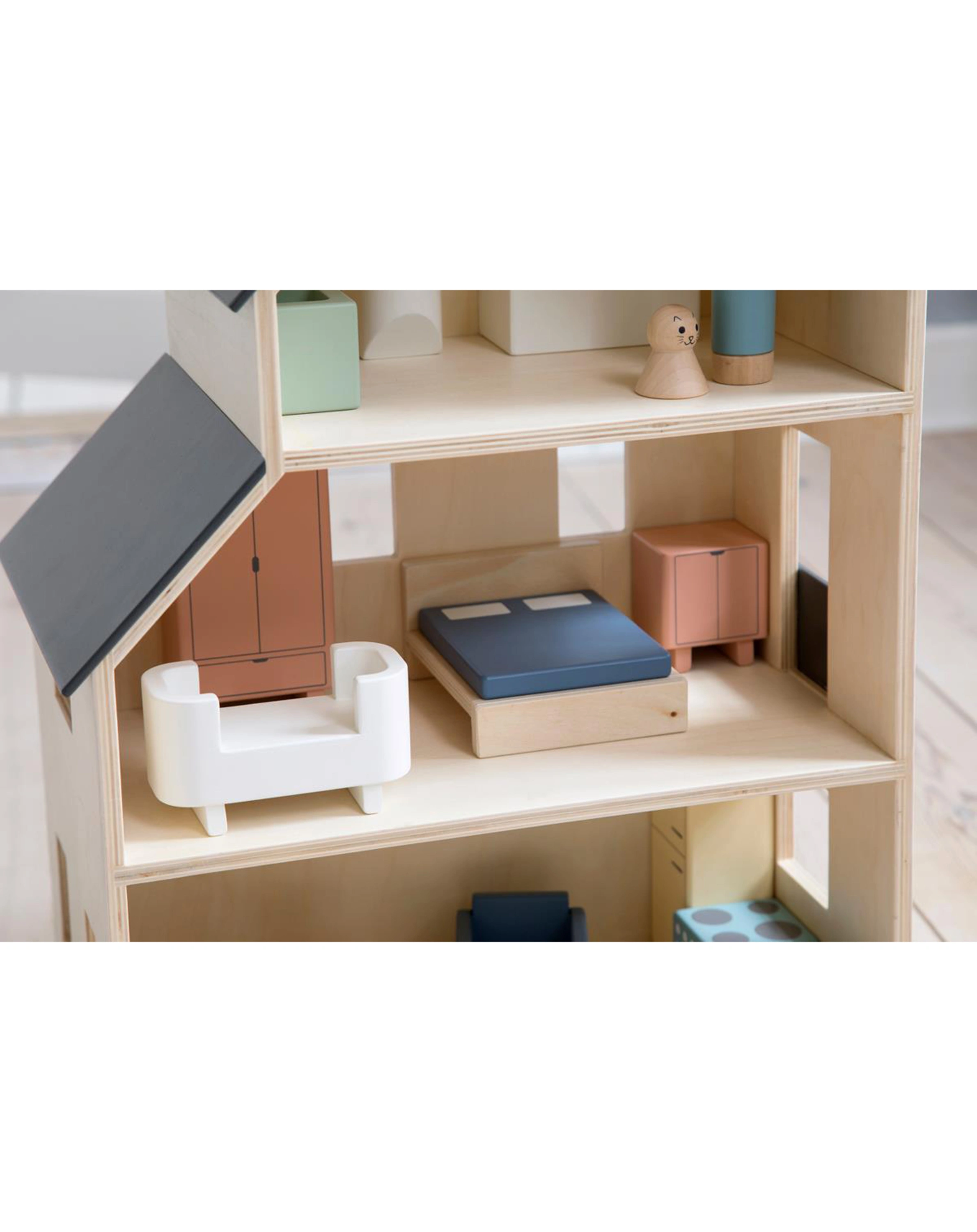 Puppenhaus-Möbel SCHLAFZIMMER 4-teilig