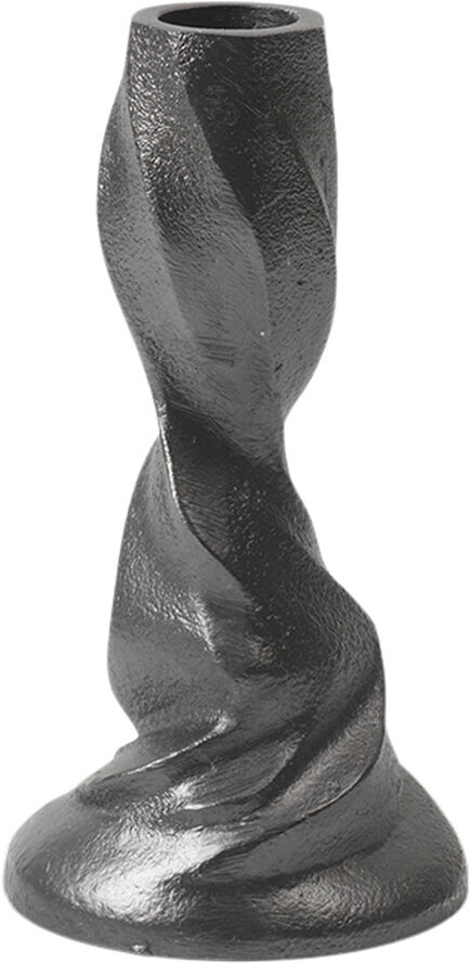 ferm LIVING Gale Candle Holder - H13 - Blackene Blackened aluminium