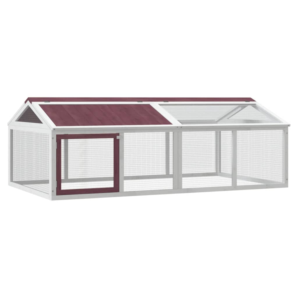 vidaXL Cercado para Animais em Madeira Maciça de Pinheiro Mocha 200x112,5x74 cm
