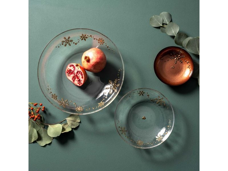 Leonardo Schale Autentico Ø 32 cm, 1 Stück, Gold/Transparen Schale aus Glas