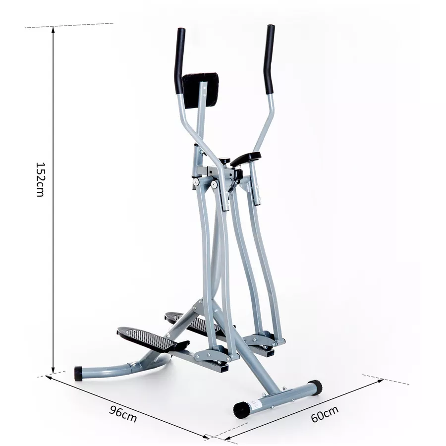 HOMCOM Crosstrainer mit LCD-Display grau