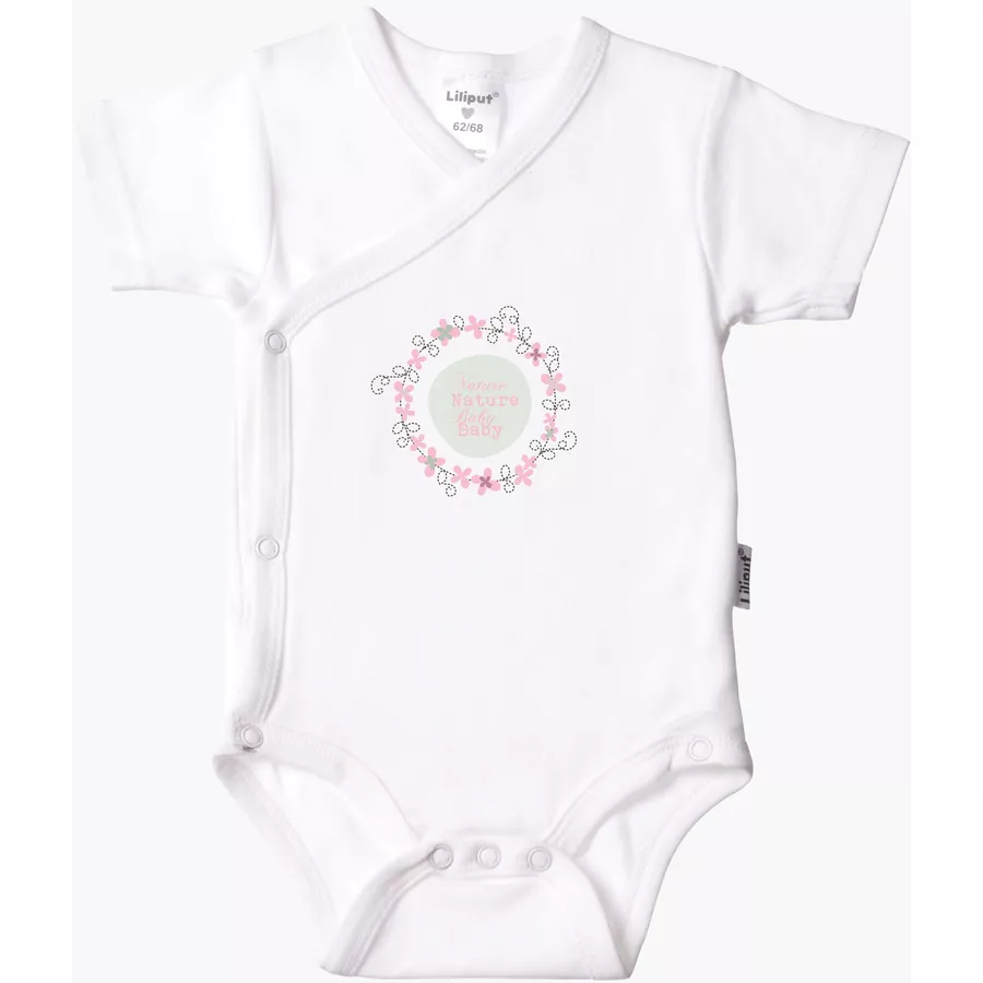 Liliput 2er-Pack Kurzarm-Wickelbody Nature Baby weißrosa