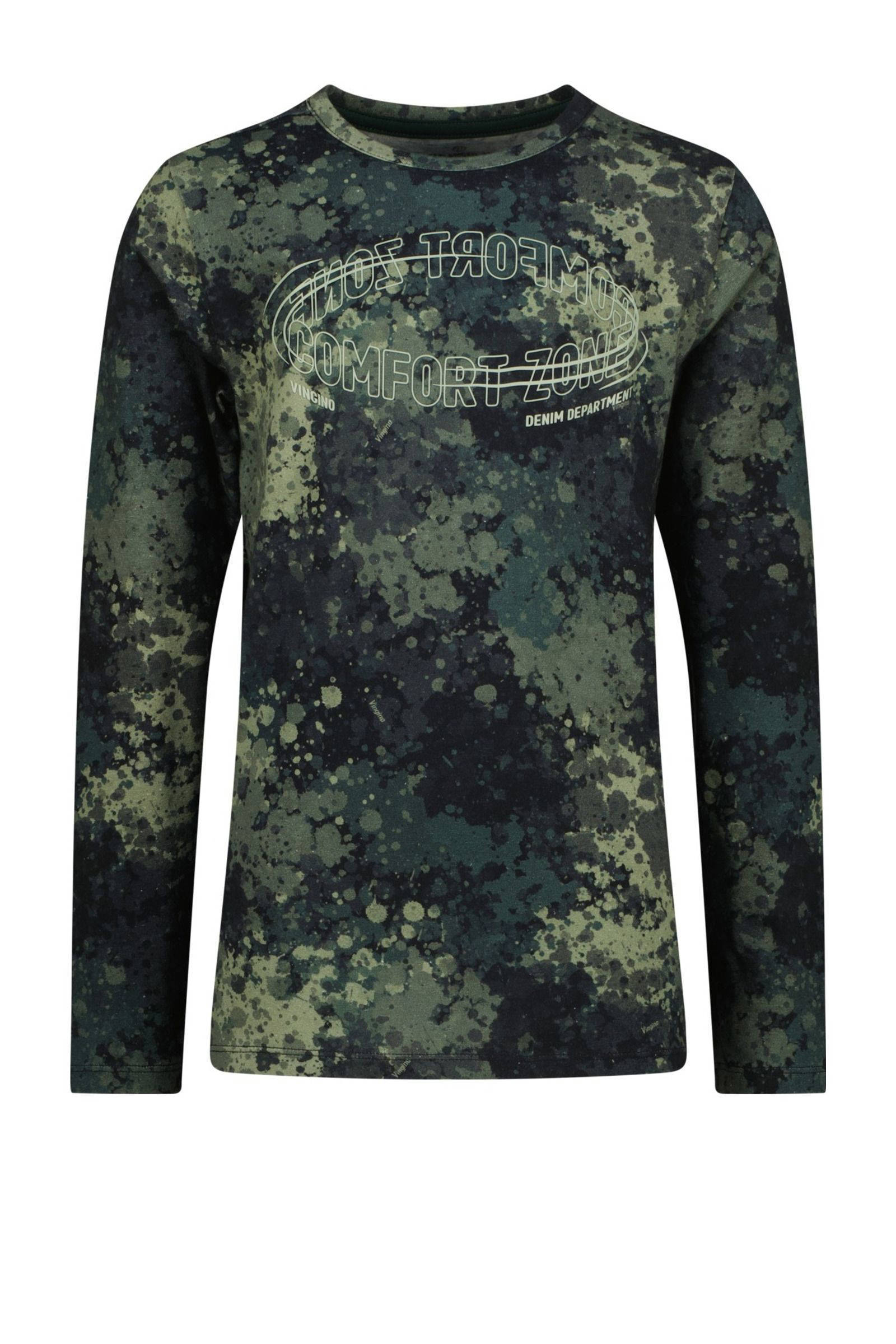 Vingino pyjama Woods met all over print donkergroen/groen