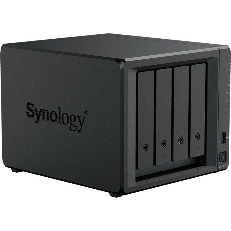 Synology DiskStation DS925+ serveur de stockage NAS Ryzen Embedded V1500B 4 Go DDR4 0 To Noir
