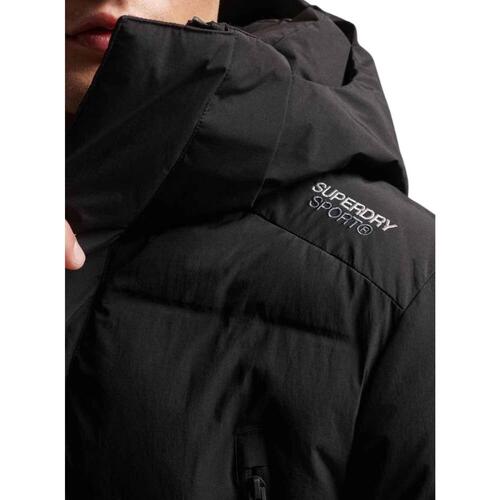 Superdry - HOODED LONGLINE PADDED JACKET Negro