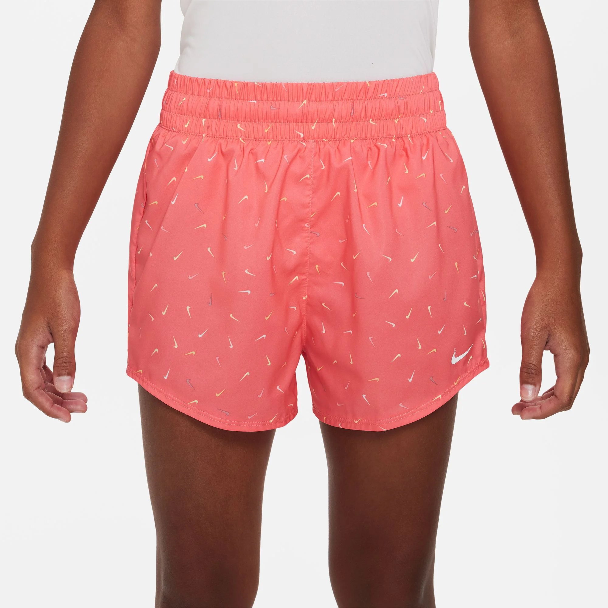 Nike Dri-Fit Big Kids High Waisted Woven Shorts Filles - Corail