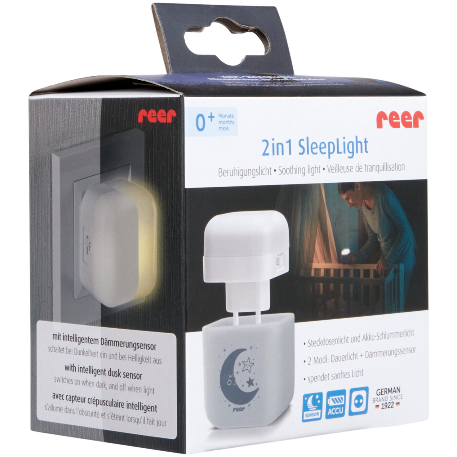reer 2in1 Sleep Light grau