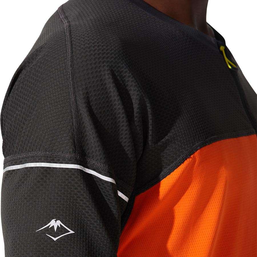 ASICS Fujitrail Hardloopshirt Korte Mouwen Oranje/Zwart Heren