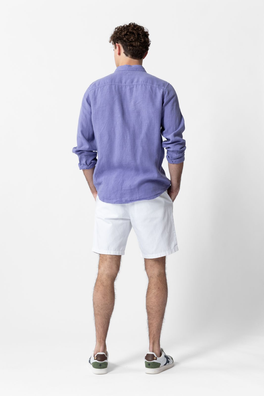 Witte katoenen chino shorts