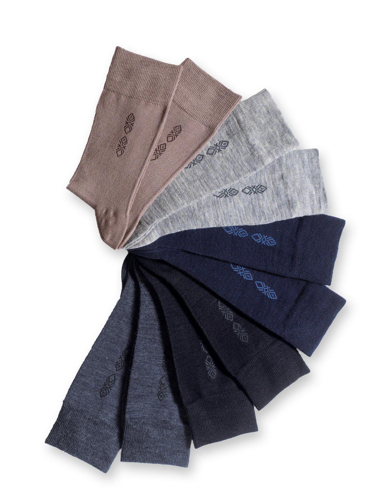 Mi-chaussettes 40% laine 10 paires