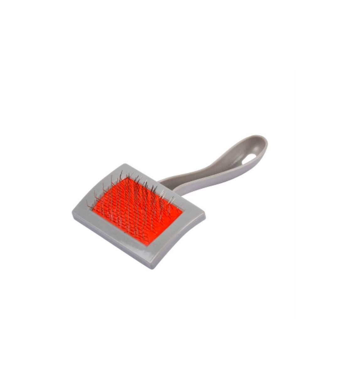 Paris Prix - Brosse De Toilettage picots 15cm Gris & Rouge