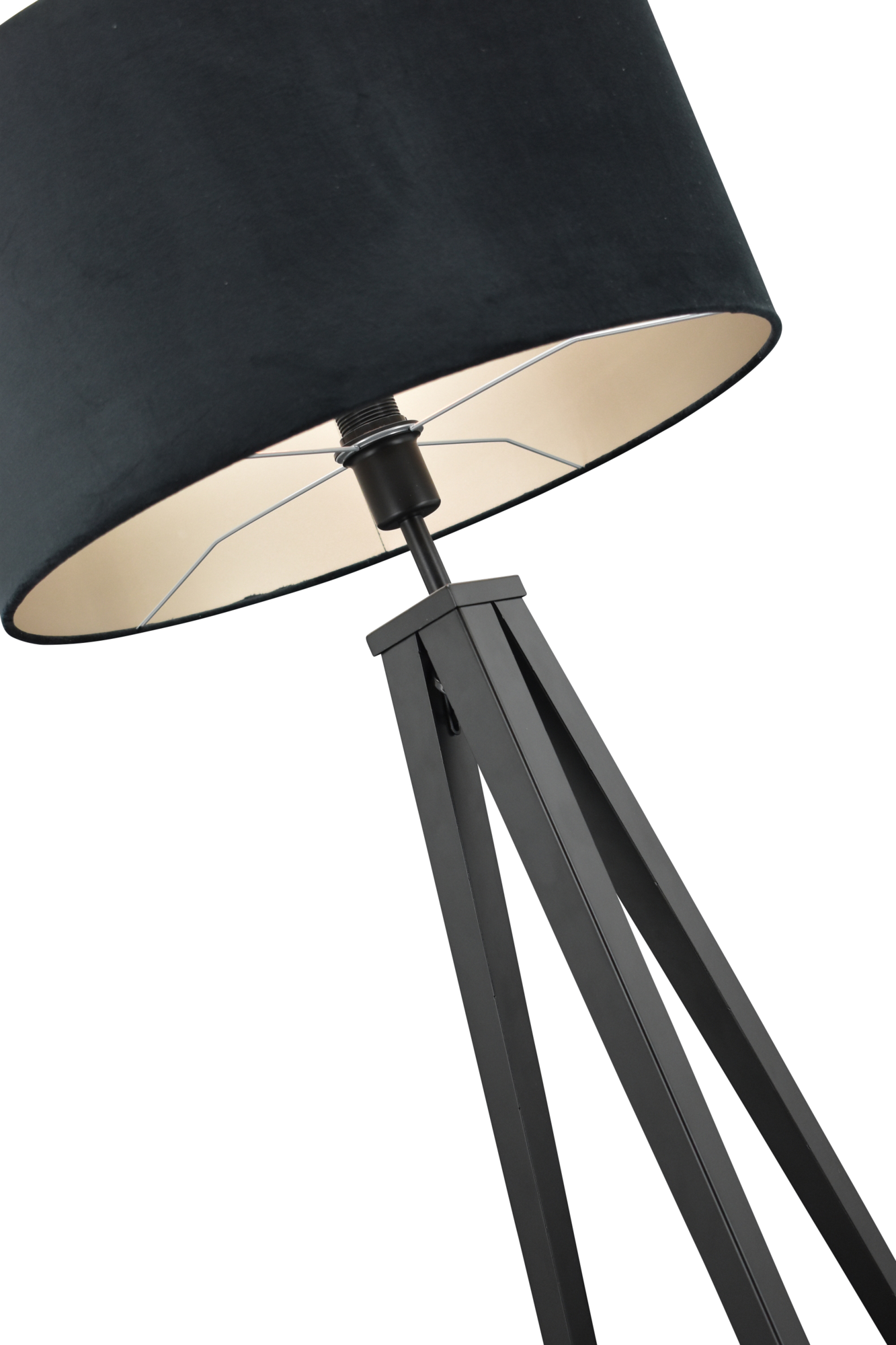 Vloerlamp Denver + kap 50x50x25cm velours Alice zwart