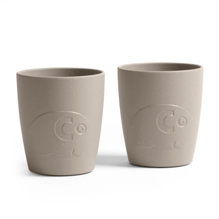 Sebra - MUMS Kinderbecher, Ø 7 cm, jetty beige (2er-Set)