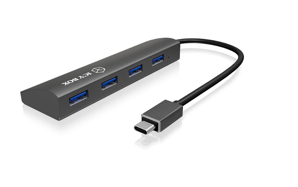 USB-Hub IB-AC6405-CUSB-3.0-Hub mit vier Ports und USB Type-C Anschluss