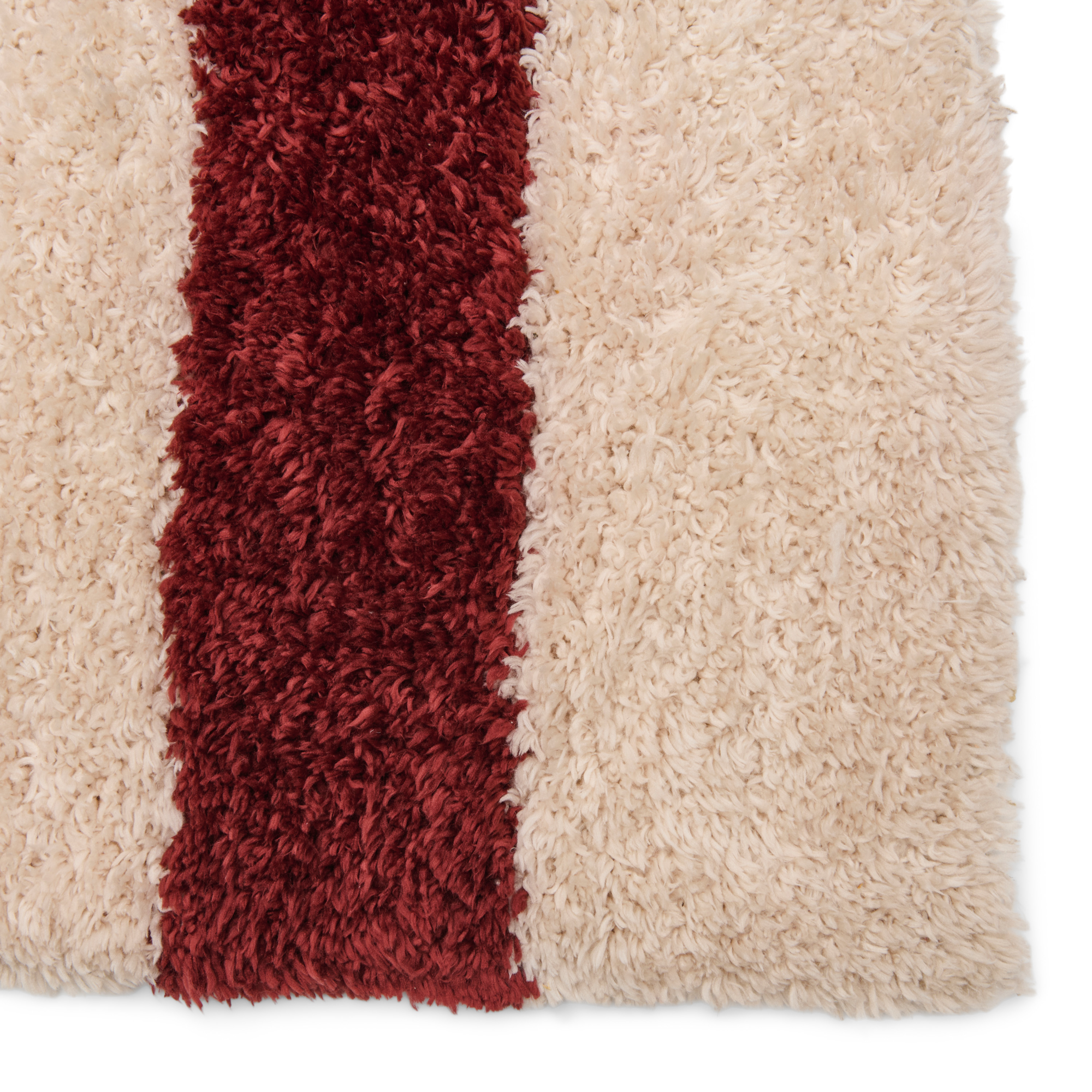 Vloerkleed Block 160x230 cm burgundy/off-white