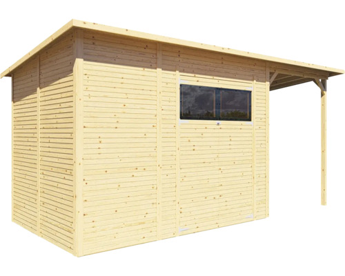 Bertilo Fineline Rhombus Profile Modern 4 Plus Tuinhuis incl. lessenaarsdak 501 x 231 cm Naturel
