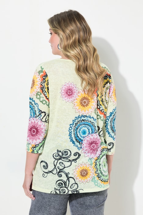 T-Shirt, Comfort Fit, Druck mit Glitzersteinchen