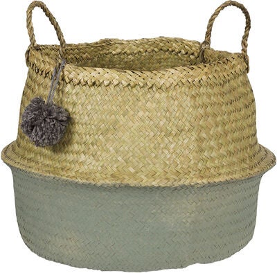 KidsDepot PomPom Oppbevaringskurv Large, Seagreen