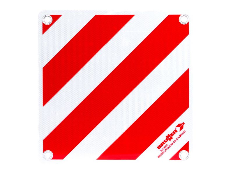 Brunner Zebra Alu Schild aus Aluminium für überstehende Lasten am Fahrzeug