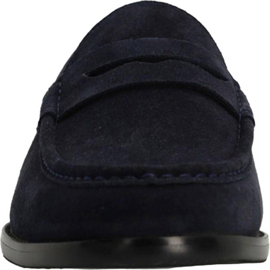Manfield Heren Donkerblauwe suède loafers