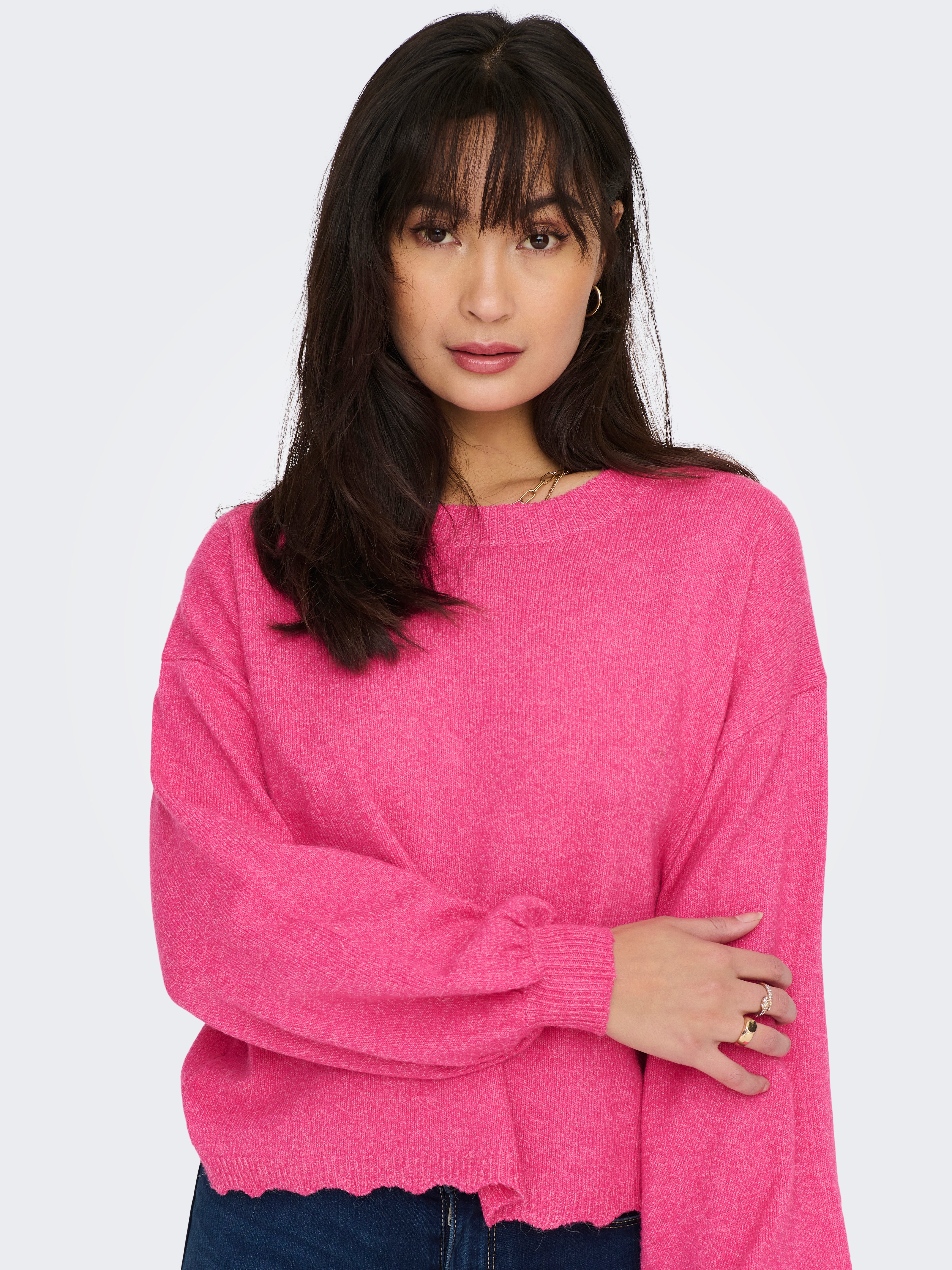 ONLRICA Strickpullover Fuchsia Purple