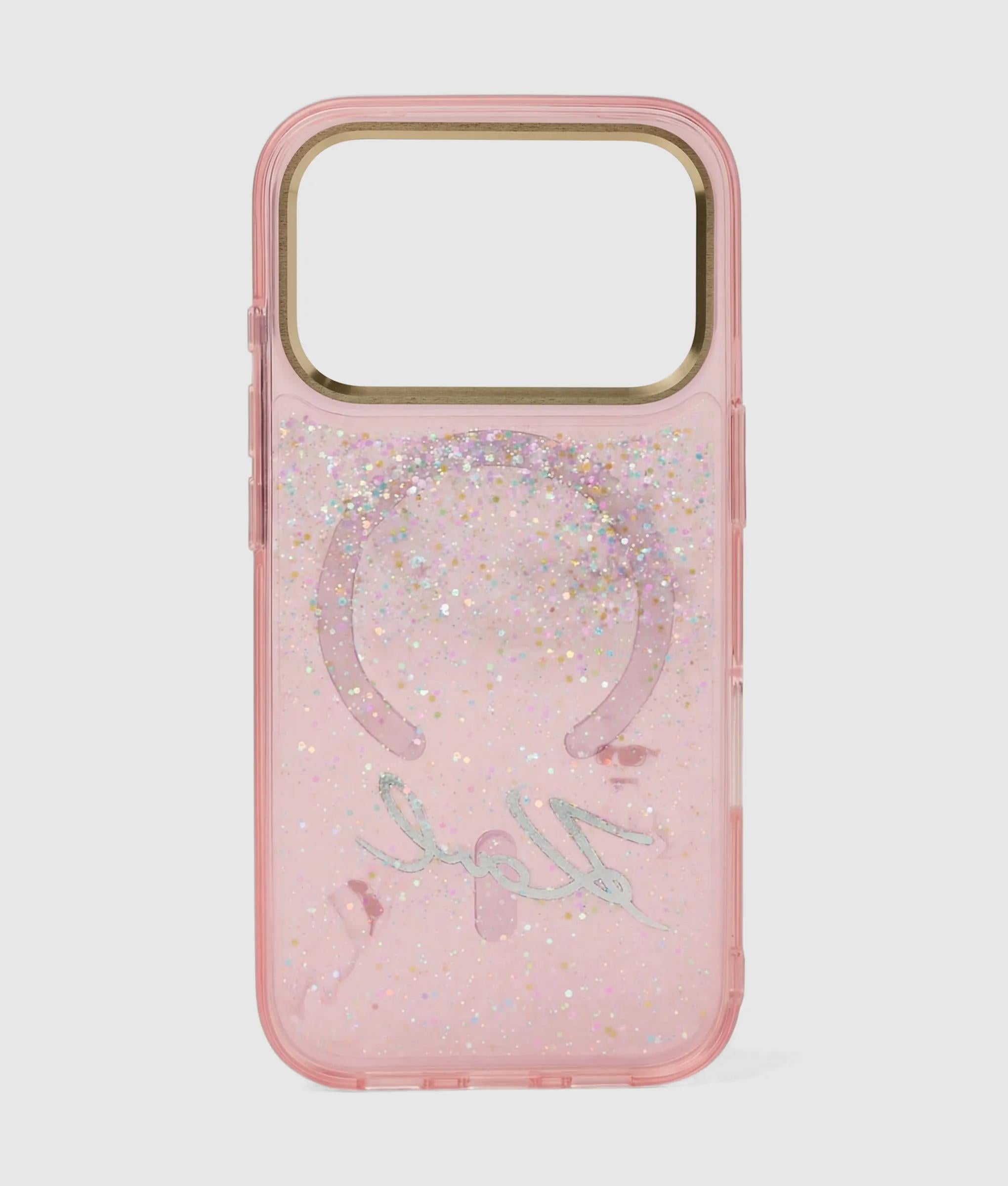 Ikon Choupette roze glitter hoesje voor iPhone 17 Pro Max
