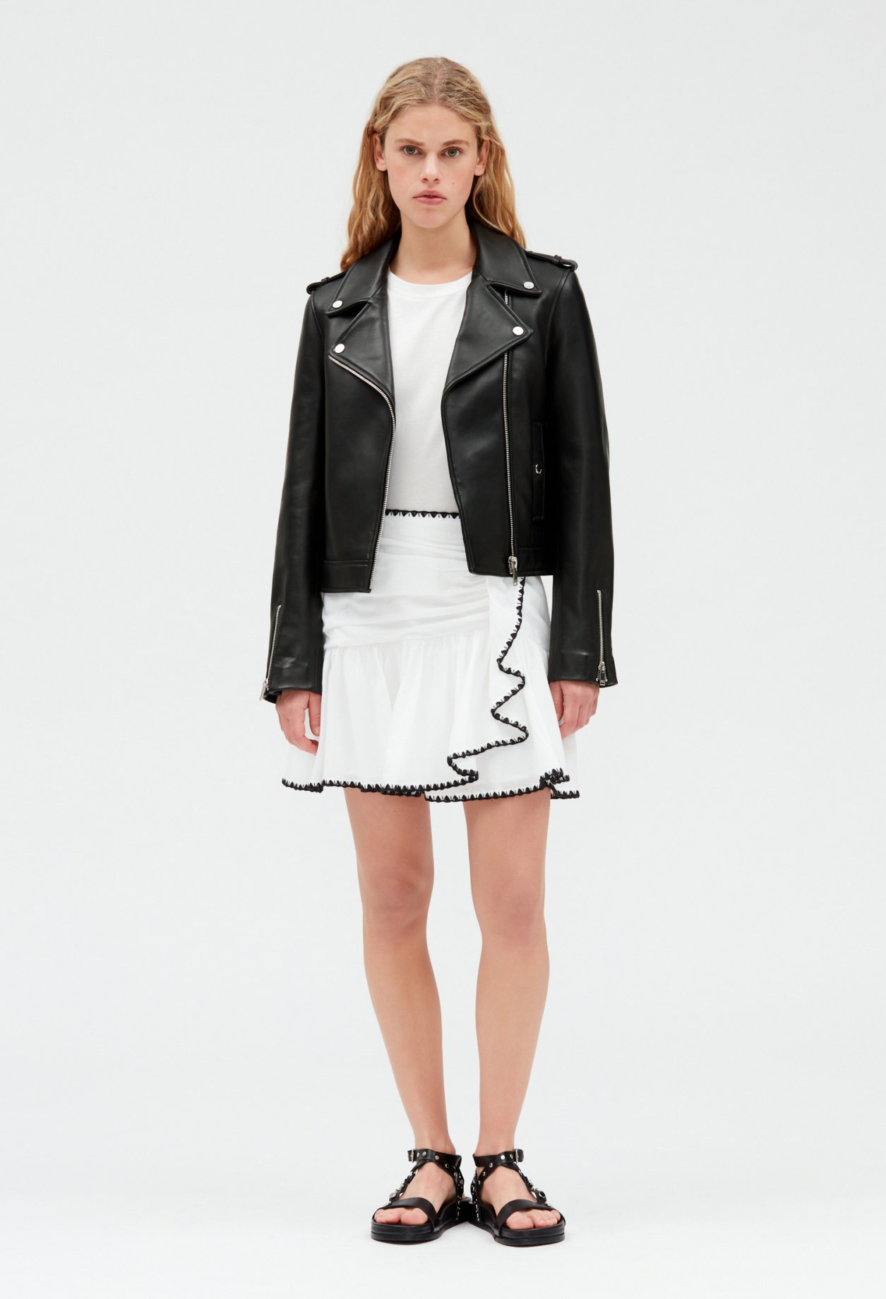 Blouson cuir noir