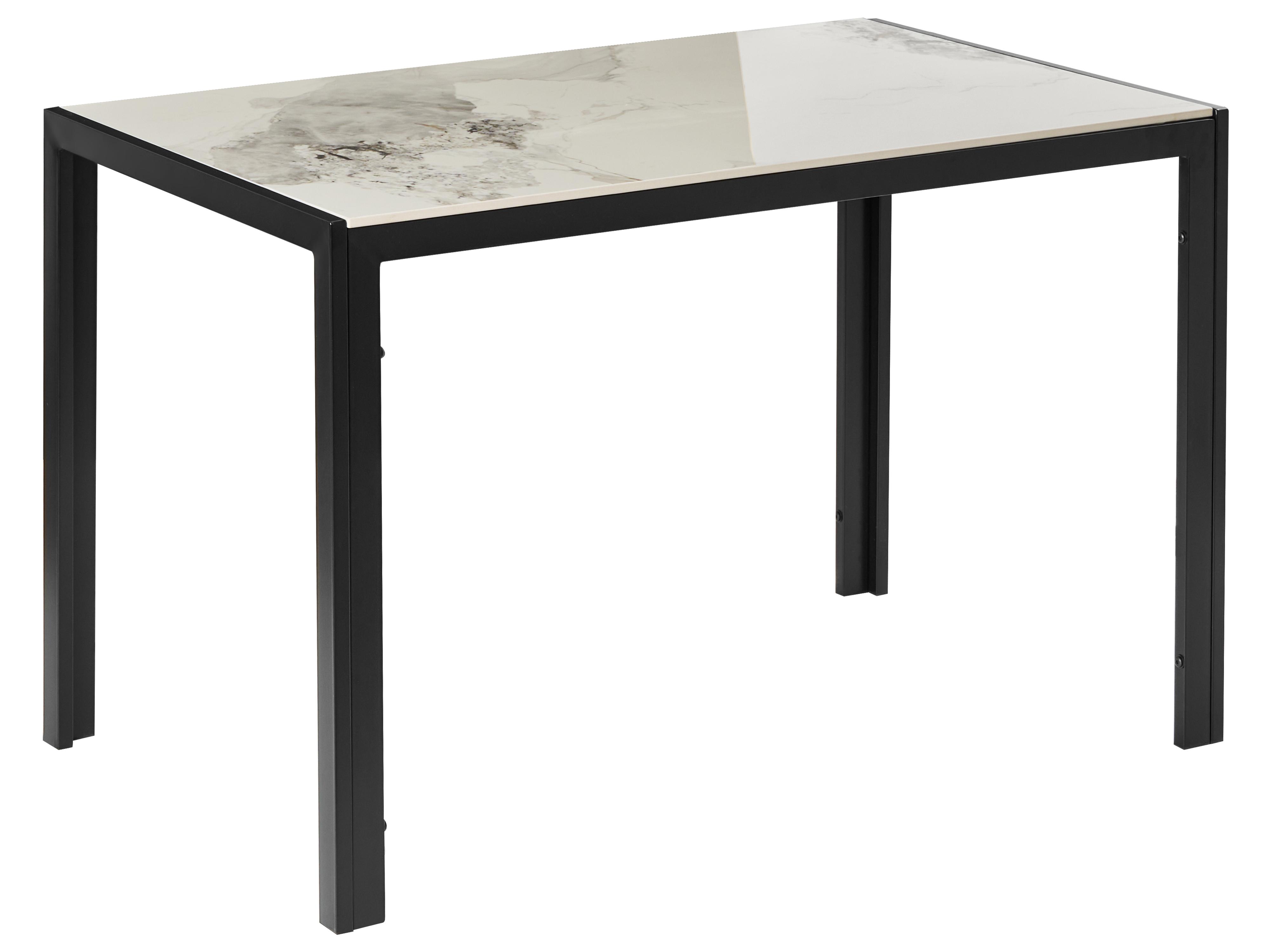 Eettafel CLARENCE Wit marmer 70 cm Keramiek 120 cm