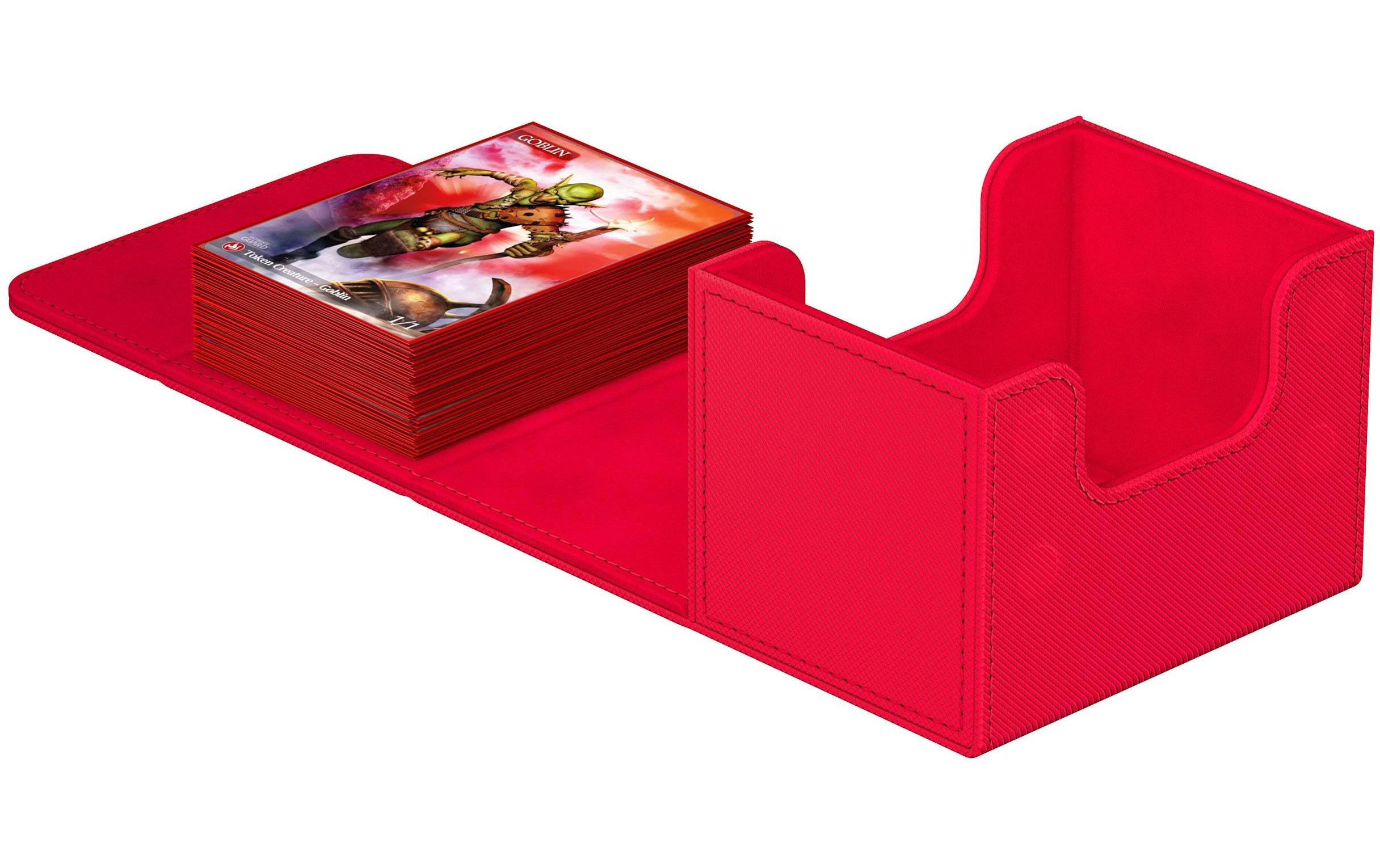 Kartenbox XenoSkin Sidewinder Monocolor 100+ RotHochwertige Box für Sammelkarten in Standardgrösse
