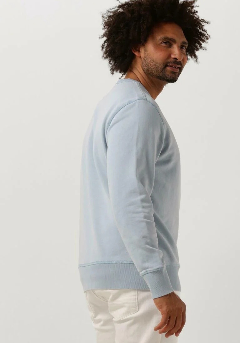 CALVIN KLEIN blauwe calvin klein sweater washed badge crew neck