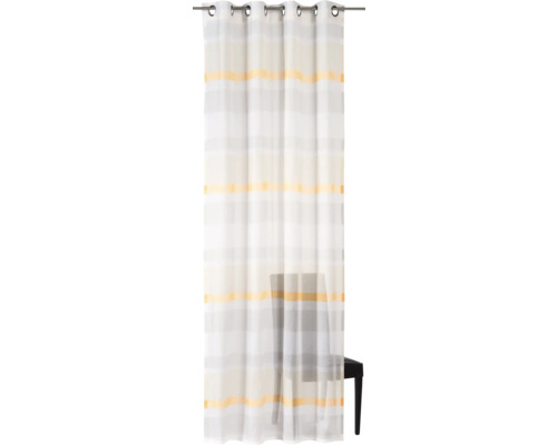 Sjaal met oogjes Sweet Love Stripe abrikoos 140x255 cm