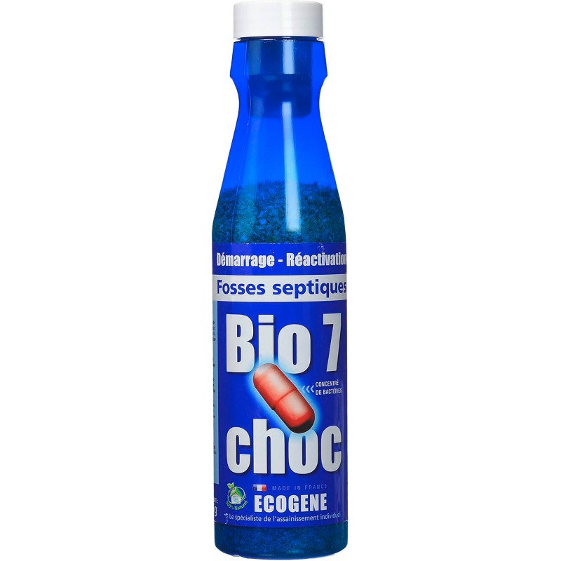 Bio 7 choc démarrage et réactivation fosses septiques 375 g