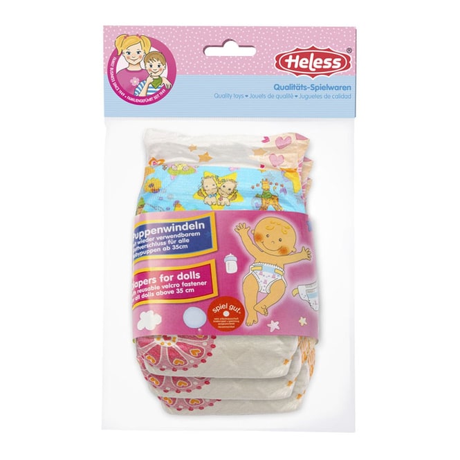 Puppenwindeln - 3 Stück - Größe 35 - 50 cm