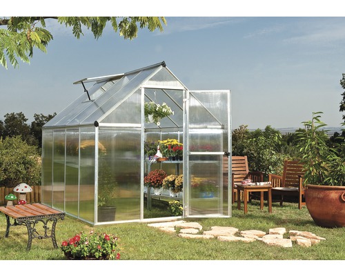 Palram Kas – Canopia Mythos 6x8 Dubbelwandige Polycarbonaat Panelen 4 mm 185x247 cm Aluminium