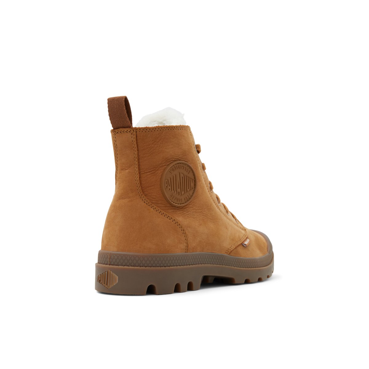 PALLADIUM-Pampa-lea-Bottes décontractées - Cognac