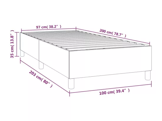 Sommier tapissier Crème 100x200 cm Similicuir