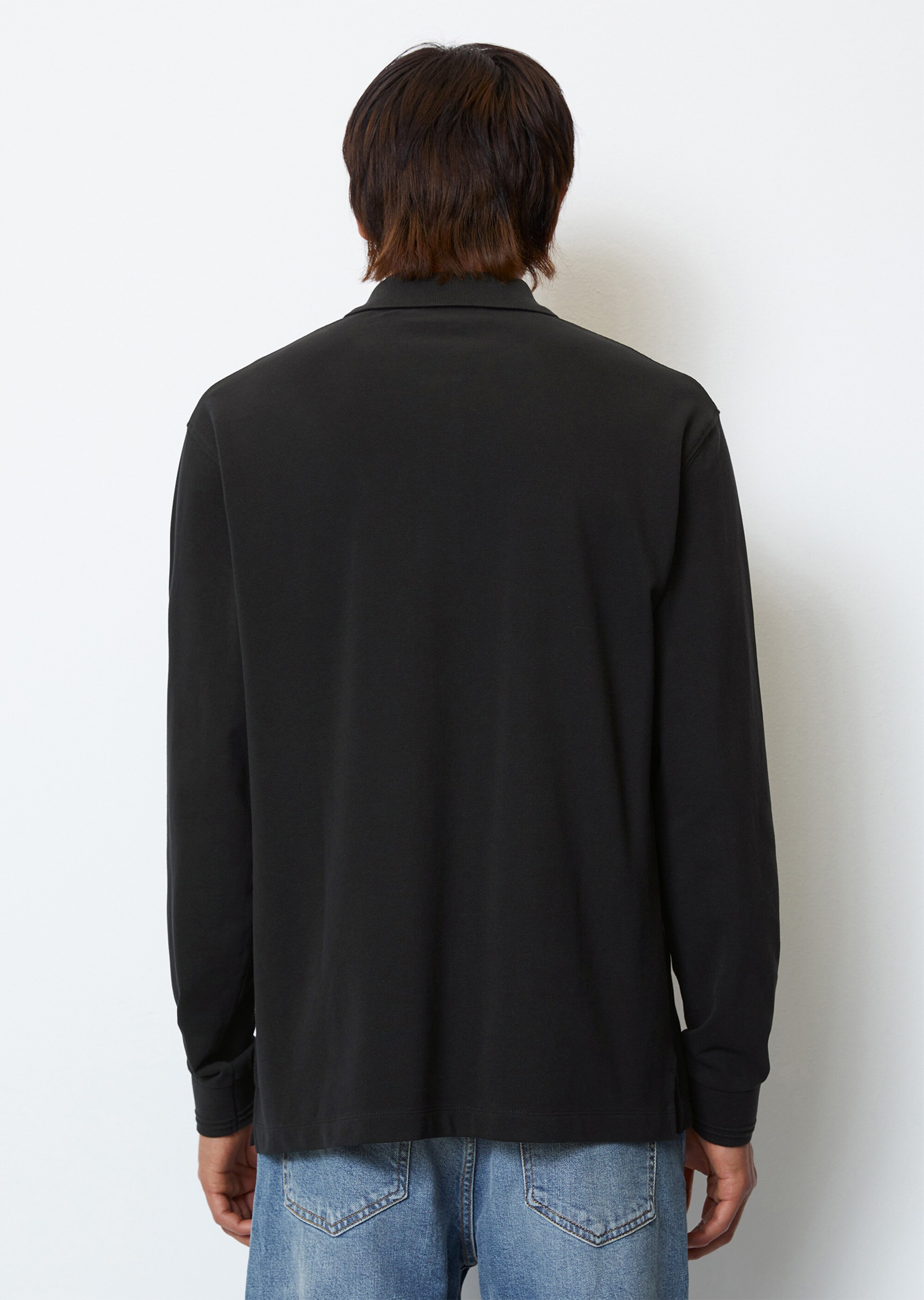 Langarm-Poloshirt Piqué regular aus Organic Cotton